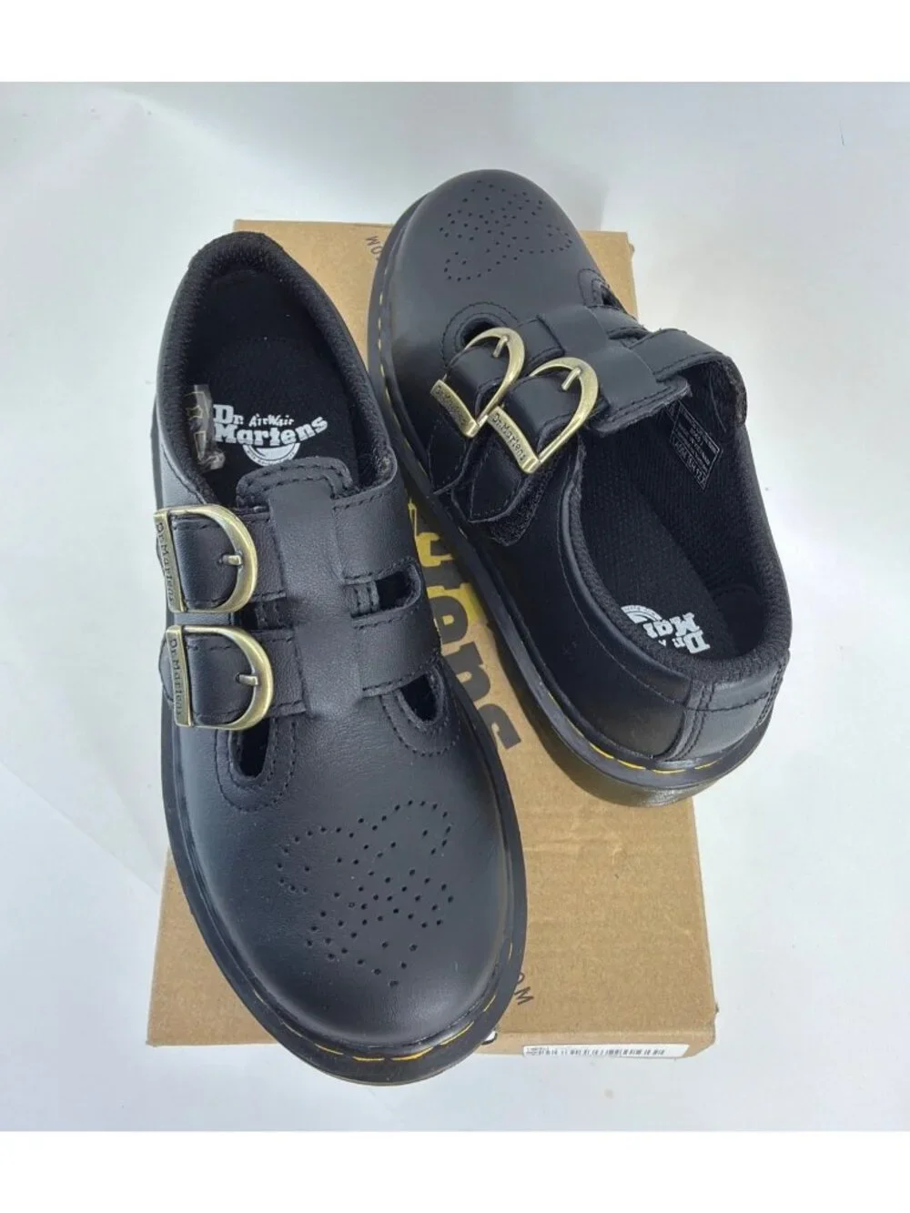 Dr Martens 8065 Black Leather Mary Jane Formal Girl Shoes Kids Size 12